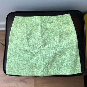 J Crew Green Floral skirt size 2